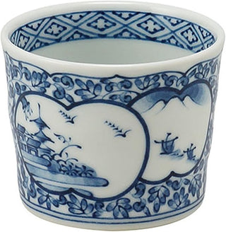 杯|そば猪口|染付|間取|山水百景
