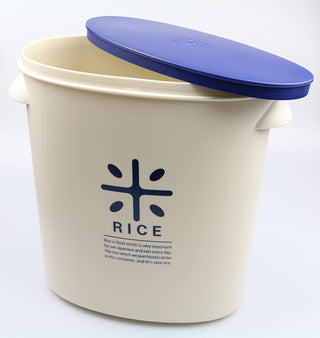 【PEARL METAL】 日本日用品品牌 日本製 RICE米袋中庫存5kg用(藏蓝色) HB-2166
