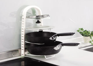 【PEARL METAL】 日本日用品品牌 日本製 Blan Kitchen 平底鍋架 HB-3667