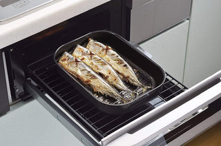 【PEARL METAL】 日本日用品品牌 日本製 輕鬆環帶鐵製手柄的角形煎鑊25×17cm(波浪) HB-4229
