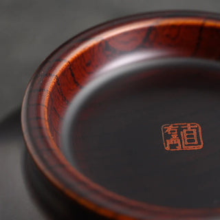【日本工藝堂】 越前漆器 碗 鳥獸漫畫 内朱