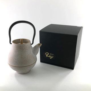 南部鉄器|茶壺|芽型|白色