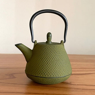 南部鉄器|茶壺|圓頂型 (富士型) 0.4L |緑色