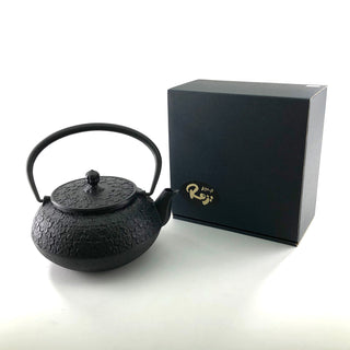 南部鉄器|茶壺|櫻花紋 大 |黑色