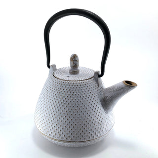 南部鉄器|茶壺 圓頂|(富士型)0.4L |白色
