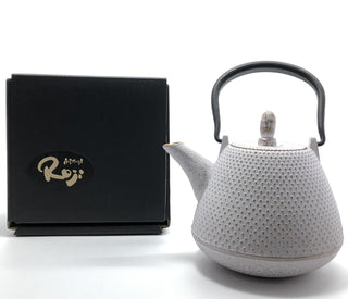 南部鉄器|茶壺 圓頂|(富士型)0.4L |白色