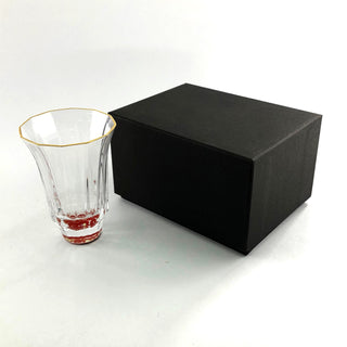 【日本工藝堂】 玻璃杯 圓點朱漆器