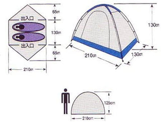 【CAPTAIN STAG】 日本戸外品牌 帳篷UV＜2人用＞ M-3119